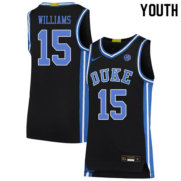 Youth #15 Mark Williams Duke Blue Devils College Basketball Jerseys Sale-Black